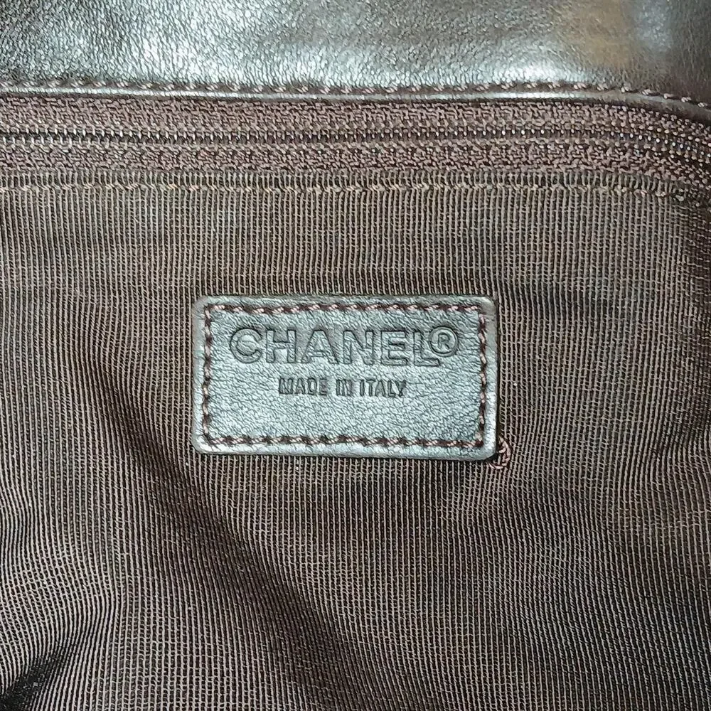 AUTHENTIC CHANEL CC Brown Coco Mark Lambskin Leather Tote Bag MSRP $6,700